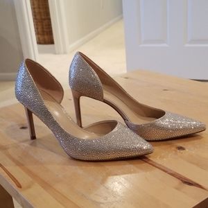 Gold bling sexy heels